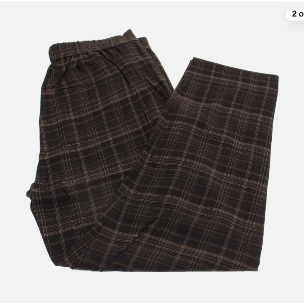 Vince Plaid Cropped Dress  Pants